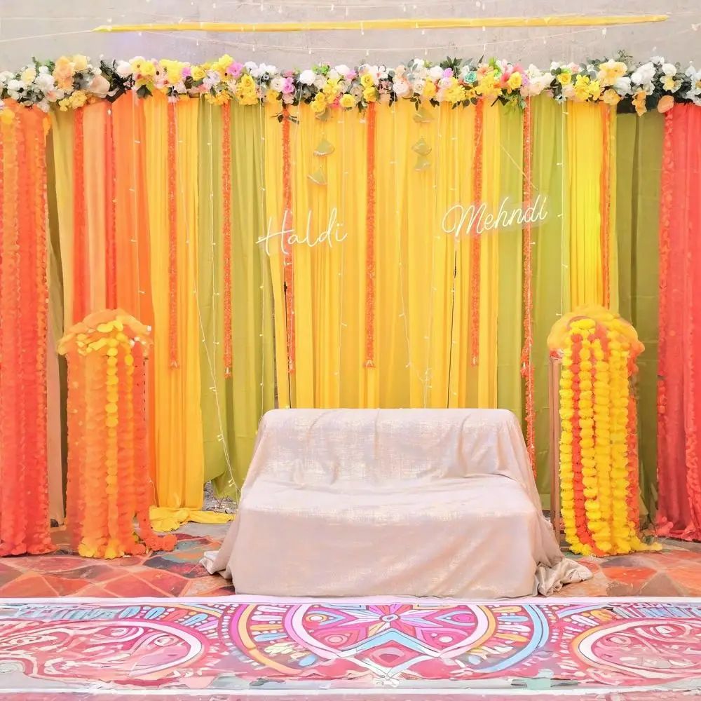 Haldi And Mehndi Setup At Home