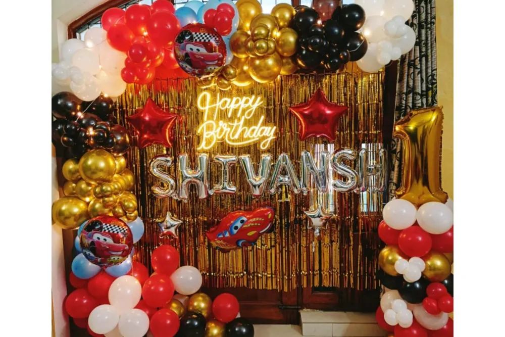 Racing Car Theme Decoration With Name