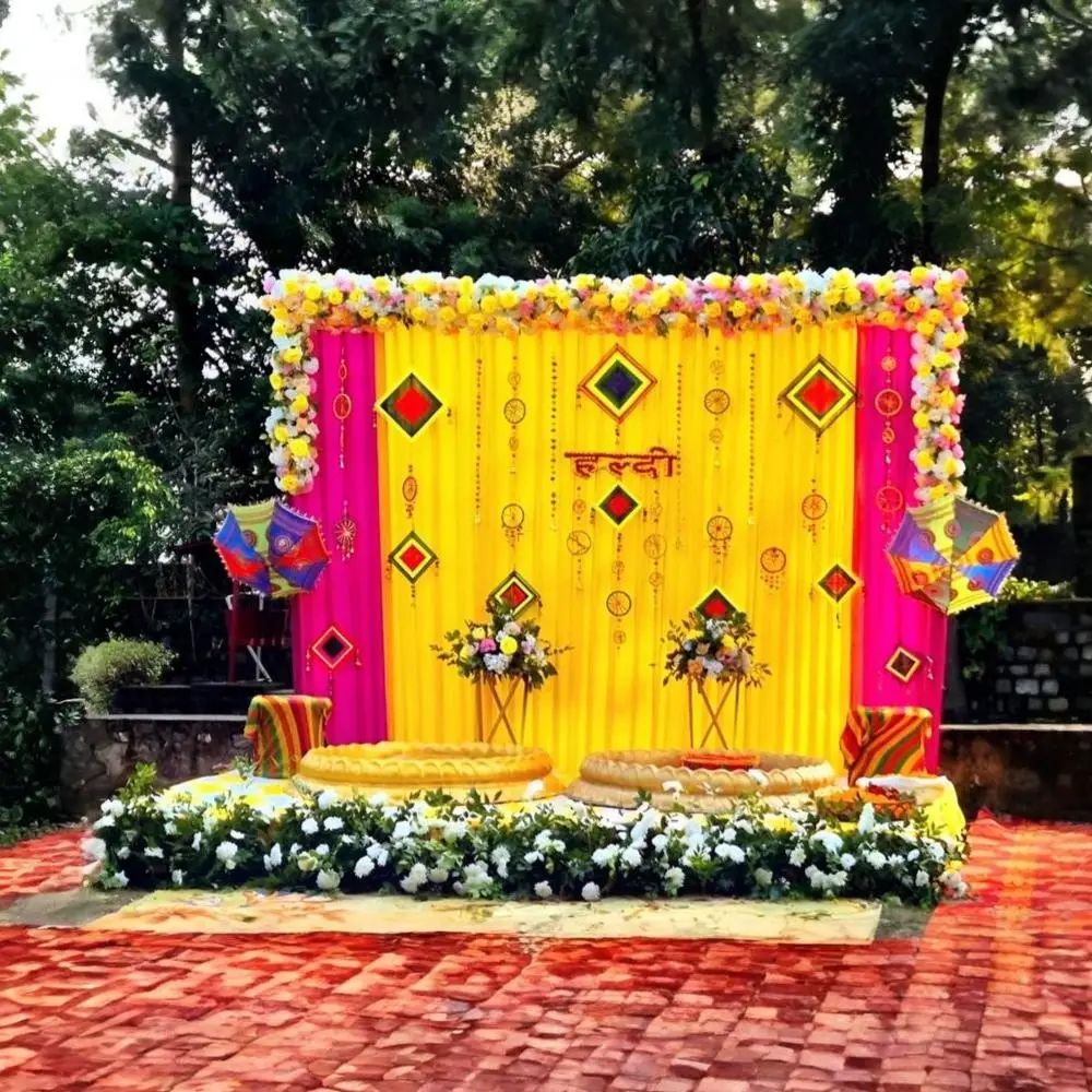 Vibrant Haldi Decoration
