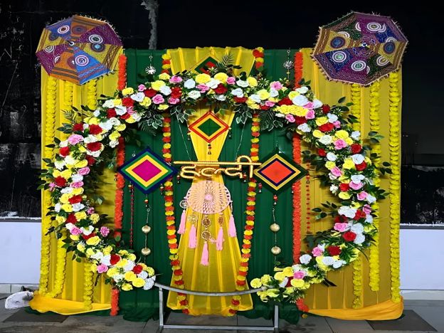 Rooftop Haldi Decoration