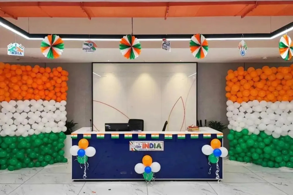 Tricolor Desh Bhakti Balloon Decor