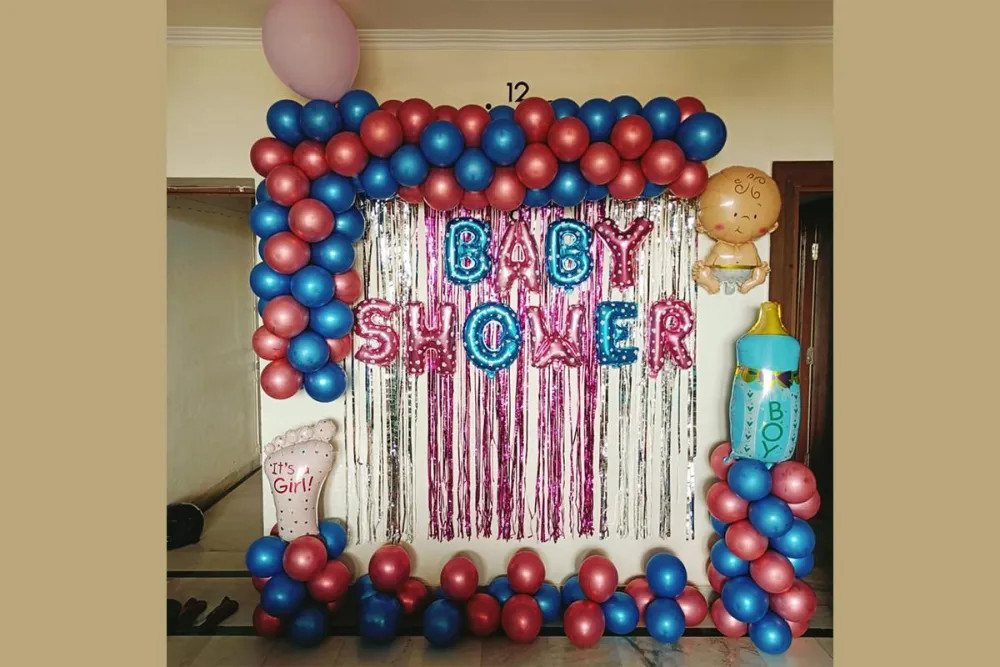 Baby Shower Chrome Balloon Decoration