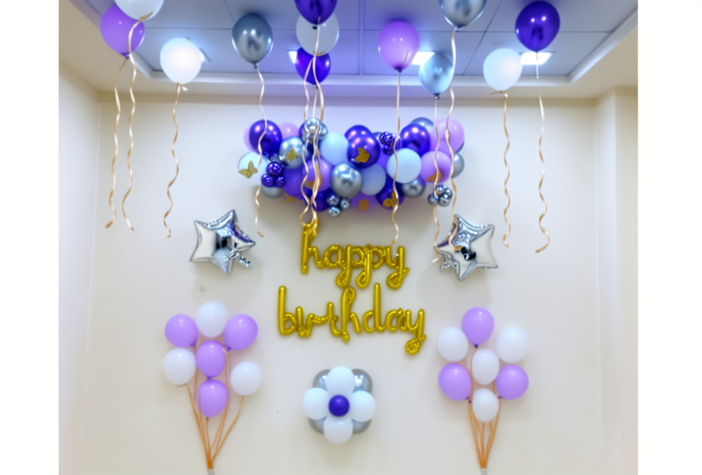 Purple Balloon Theme Decoration