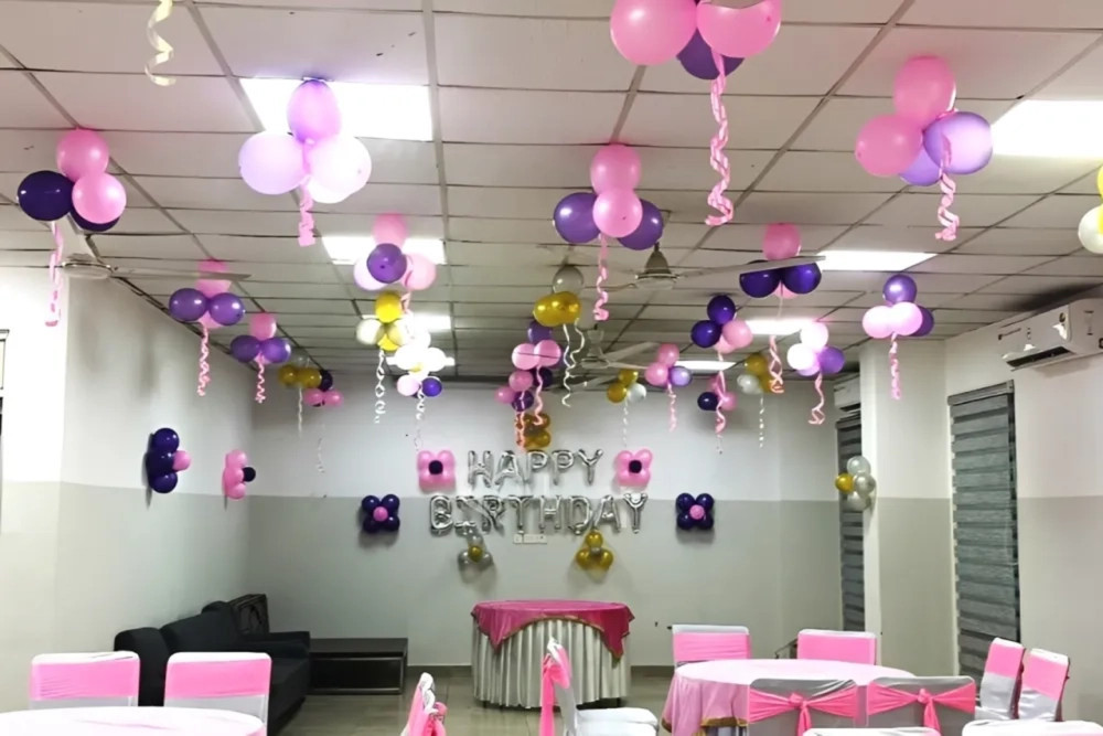 Happy Birthday Decor in Hall